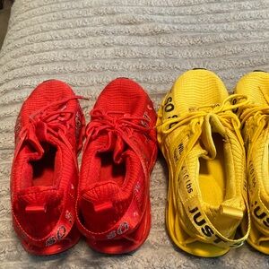 Kids Red and Yellow Sneakers